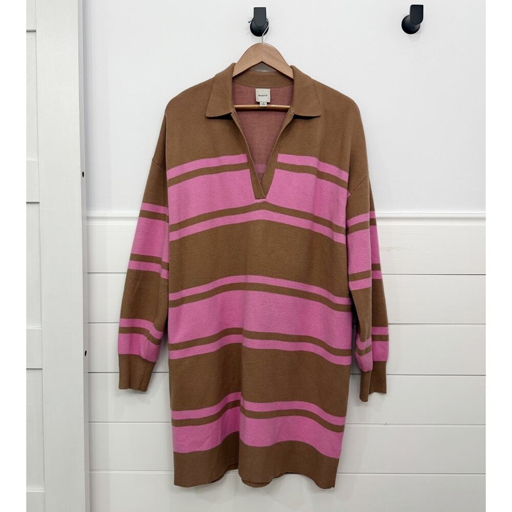 Women’s Anthropologie Maeve Color Block Mini Sweater Dress Size M